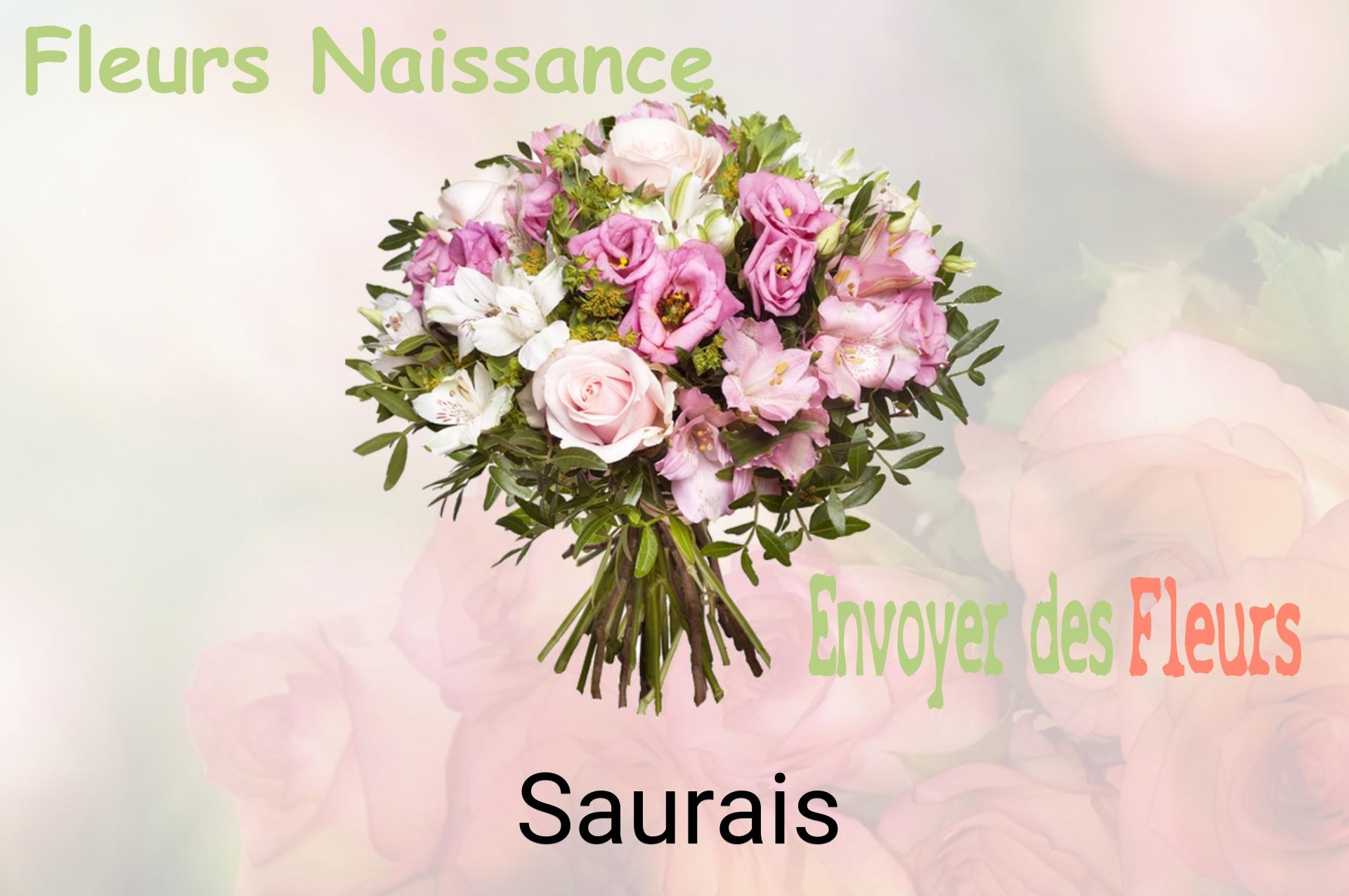 Bouquet de fleurs de naissance livré à Saurais